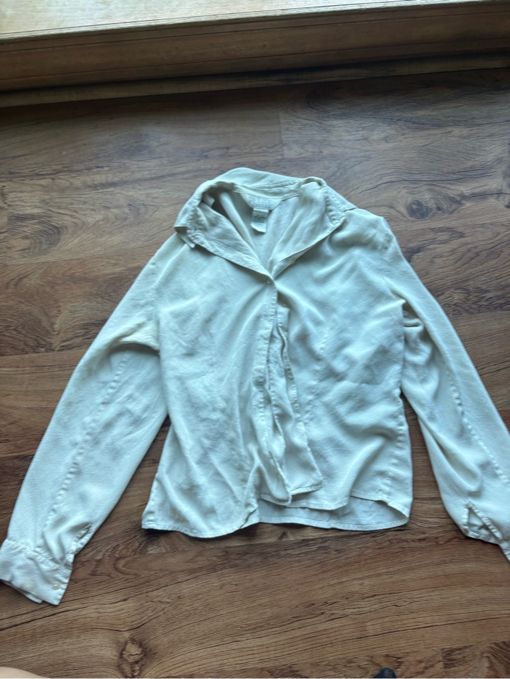 Petite Sophisticate Seafoam Green Silk Blouse